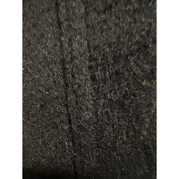 Mackage Black Wool Blend Funnel Neck Peacoat Minimalist Quiet Luxury Medium - Picture 10 of 15